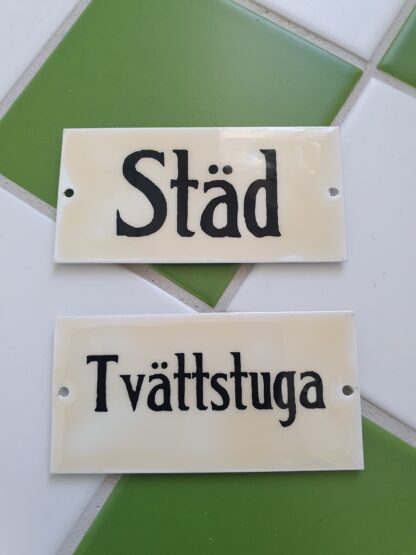 Emaljskylt, Städ - Bild 3